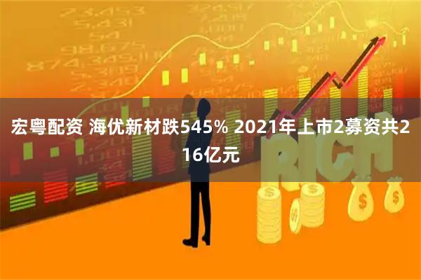 宏粤配资 海优新材跌545% 2021年上市2募资共216亿元