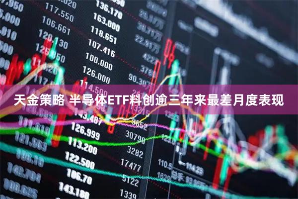 天金策略 半导体ETF料创逾三年来最差月度表现